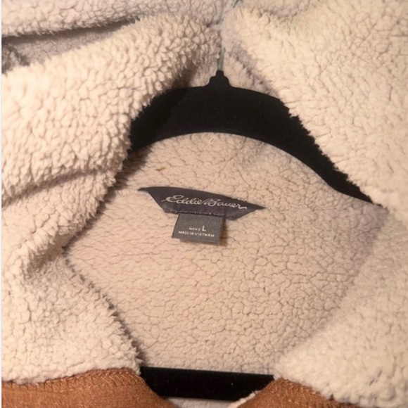 Eddie Bauer Fleece Lined Burnt Orange Zip Up Jacket - Picture 2 of 4